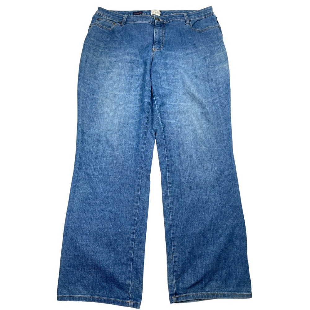 St John's Bay Denim Jeans Women's Plus 16W Straight Leg Belted Loop Casual Wear